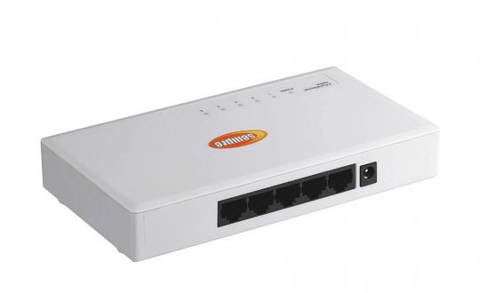 Network Switch White 5 Port 10/100 Mbps
