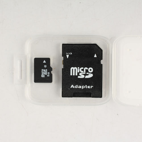 8GB MicroSDHC med SD-adapter