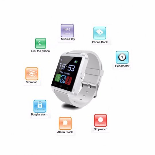 Bluetooth Smart Wrist Watch For IOS Android iPhone (Sort)