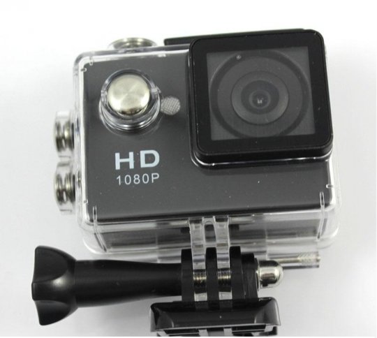 1080P Full HD Action Camera 30M Waterproof Sort,Sølv,Blå