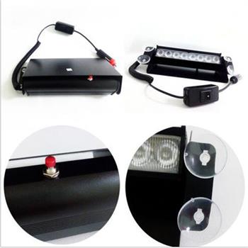 8-LED Car Dash Strobe Light Flash Politi blink