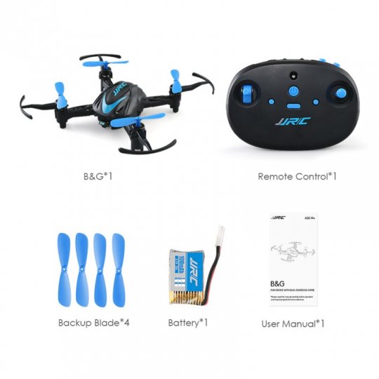 Mini 2.4G 4CH 6Axis Gyro 3D Flips drone blå