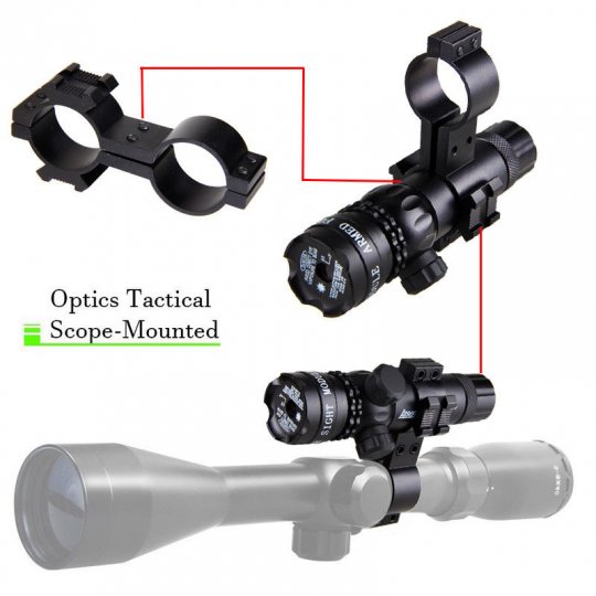 Red Dot Laser Sight Rifle Gun Scope Rail & Remote Switch For Hunting